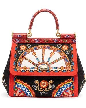 Dolce & Gabbana Small 'Sicily' Handbag - Red