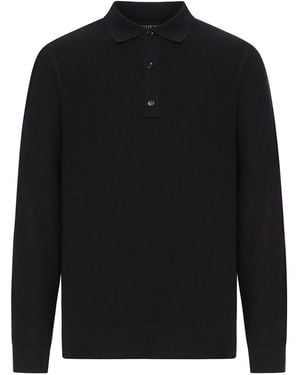 Tom Ford Silk And Cotton Piquet Polo Shirt - Black
