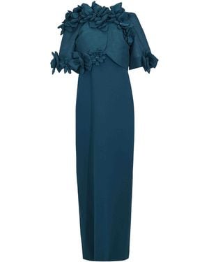 Tarik Ediz Dress With Cover Naueen 99134 - Blue