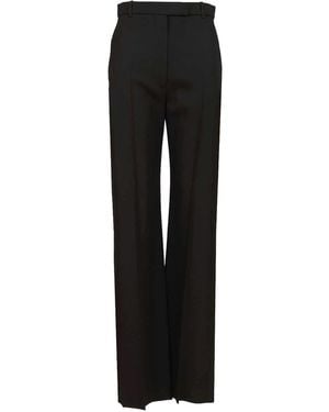 McQueen Tailored Straight-Leg Trousers - Black
