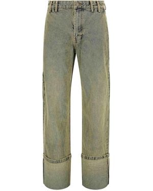 Entire studios Cuff Surface Wave Jeans - Green