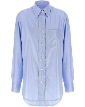 Brioni Camicia Di Cotone Dell'Isola Del Mare - Blu