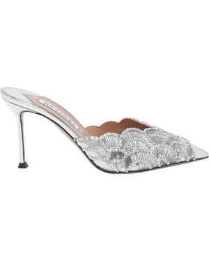 Aquazzura Ce Soir Pump Mules - White