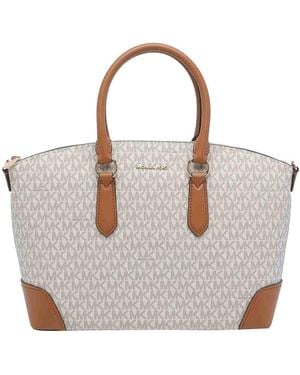 MICHAEL Michael Kors Large Murphy Satchel Bag - White