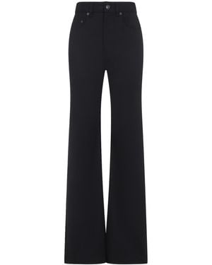 Balenciaga Straight Wool Trousers - Blue