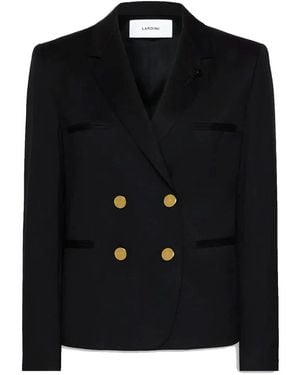 Lardini Double-Breasted Jacket - Black