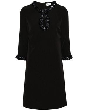 P.A.R.O.S.H. Sequin-Embellished Mini Dress - Black