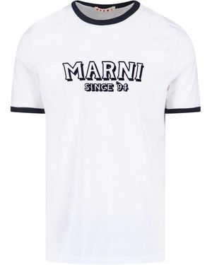 Marni T-Shirt Logo - White