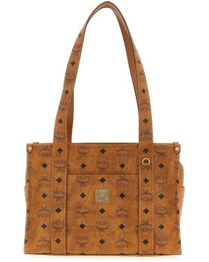 MCM Aren School Tote Shoulder Bag - Brown