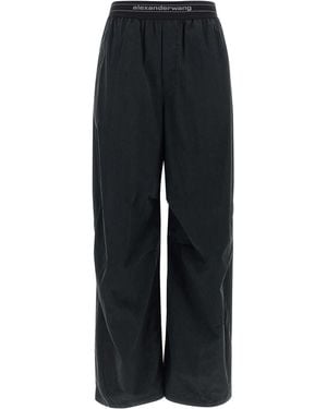Alexander Wang Logo Elstic Trousers - Black