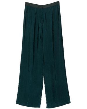 forte_forte Velvet High-Waisted Trousers - Green