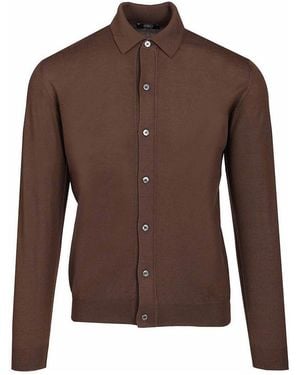 Fedeli Knitted Shirt - Brown