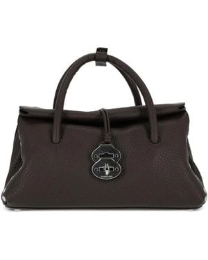 Zanellato Dotta Small Textured Leather Bag - Black