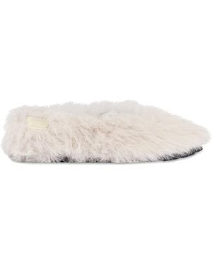 Moschino Furry Ballerina - Natural