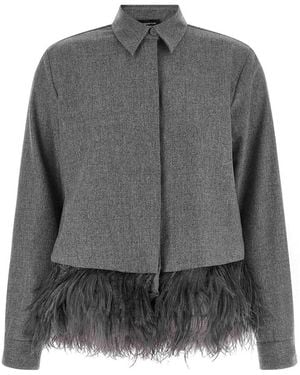 Fabiana Filippi Camicia Di Piume - Grigio