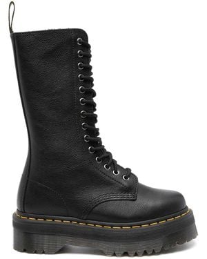 Dr. Martens High Lace-Up Leather Ankle Boots - Black