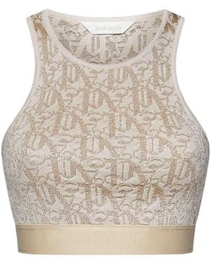 Palm Angels Crop Top - Natural