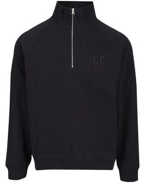 C.P. Company Half Zip Sweatshirt - Blue