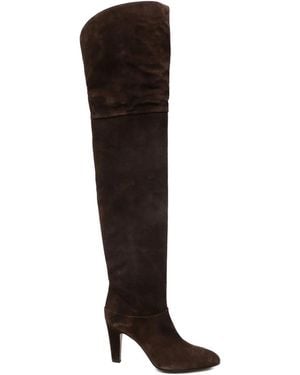 Chloé Eve Suede Over-The-Knee Boots - Black
