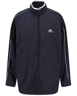 Balenciaga Giazza Zip Logo - Blue