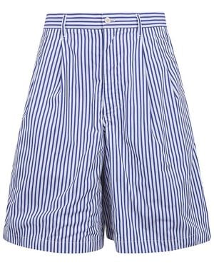 Comme des Garçons Pantaloni Corti A Gamba Larga - Blu