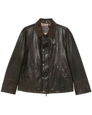 THE JACK AND JACKIE LEATHERS Romolo Leather Jacket - Black