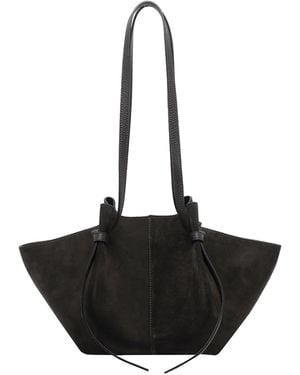 Yuzefi Suede Mochi Shoulder Bag - Black