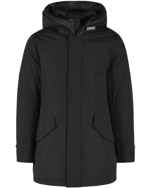 Woolrich Polar High Collar Cotton Blend Parka - Black