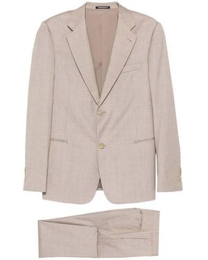 Emporio Armani Wool Single-Breasted Suit - Natural