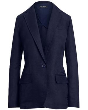 Ralph Lauren Woven-Blazer/Sport Coat-Lt Drapy Linen Visc - Blue