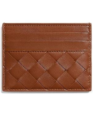 Bottega Veneta Intrecciato Credit Card Case - Brown