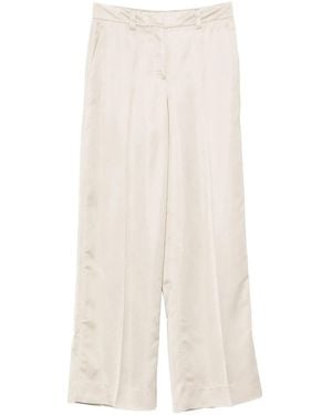 Incotex Neera Wide-Leg Satin Pants - White