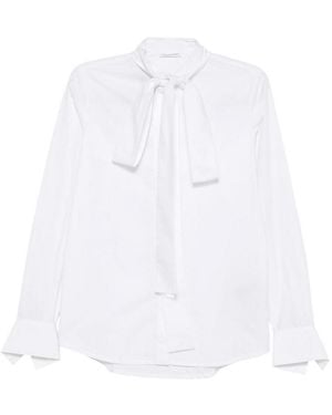 7 For All Mankind Bow Tie Poplin Shirt - White