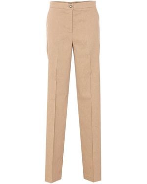 Pinko Jacopone Straight-Leg Pants - Natural