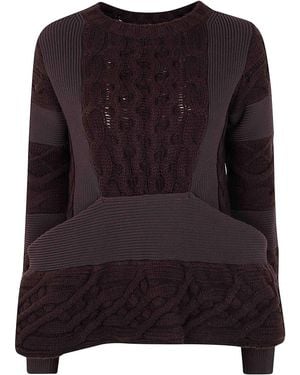 Sacai Wool Knit Pullover - Black