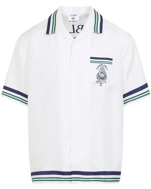 CASABLANCA Cuban Collar Ss Shirt - White