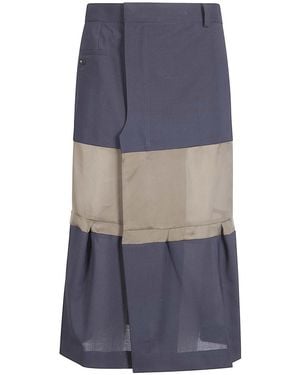 Sacai Wool Suiting Skirt - Blue