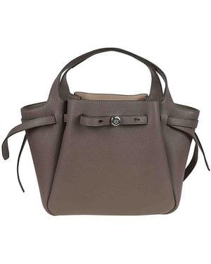 Tory Burch Romy Pebbled Satchel - Brown