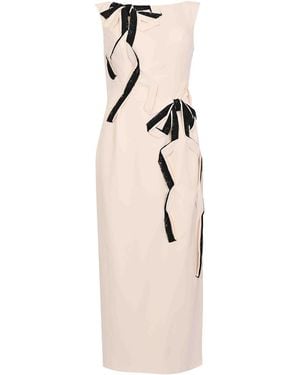 Tarik Ediz Midi Dress 66638 - Natural