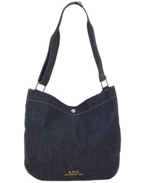 A.P.C. Journal Satchel Bag - Blue