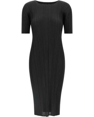 Pleats Please Issey Miyake Monthly Colours August Dress - Black