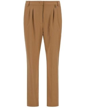Herno Pantalon À Pinces - Natural