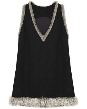 Jonathan Simkhai Darcy Sleeveless Bead-Trim Mini Dress - Black