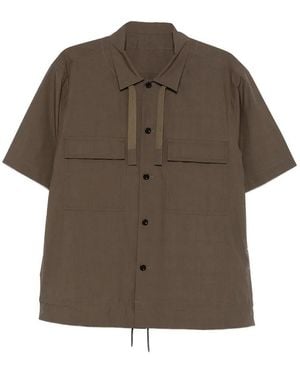 Sacai Cotton Typewriter Shirt - Brown