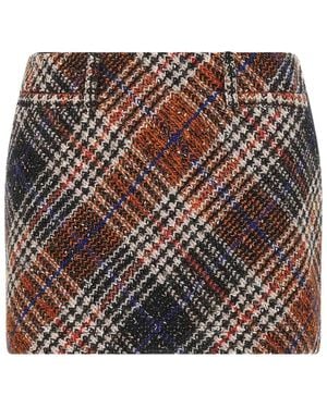 Missoni Tweed Mini Skirt - Brown