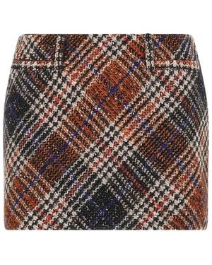 Missoni Tweed Mini Skirt - Brown