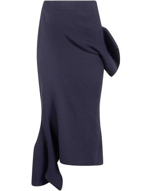 Issey Miyake Life Form Volume Midi Skirt - Blue