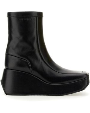 Raf Simons Square Toe Ankle Boot - Black