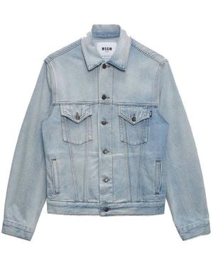 MSGM Jacket With Logo - Blue