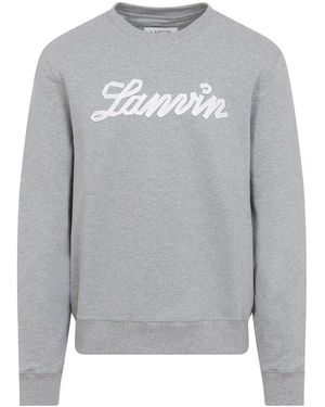 Lanvin Embroidered Logo Sweatshirt - Grey